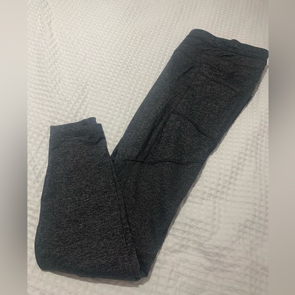 Athletic Leggings with pockets - Heather Dark Grey - Picture 3 of 5